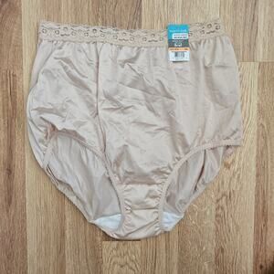 Vanity Fair Perfectly Yours Lace Brief Panties Rose Beige Size 7/L NWT